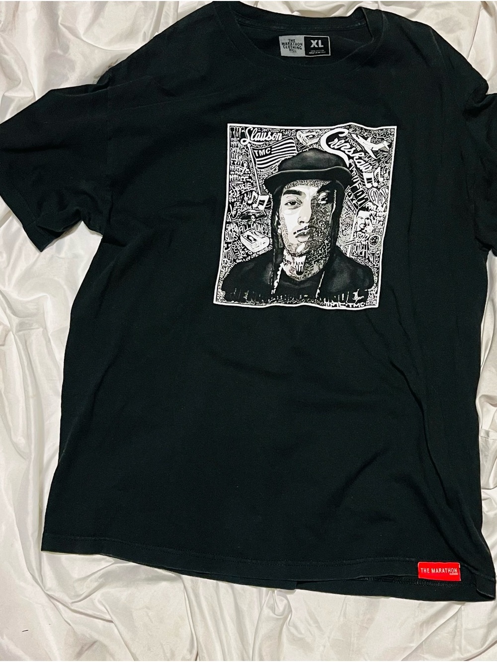 Nipsey Hussle Slauson /Crenshaw  Marathon Clothing Black Graphic T Shirt XL